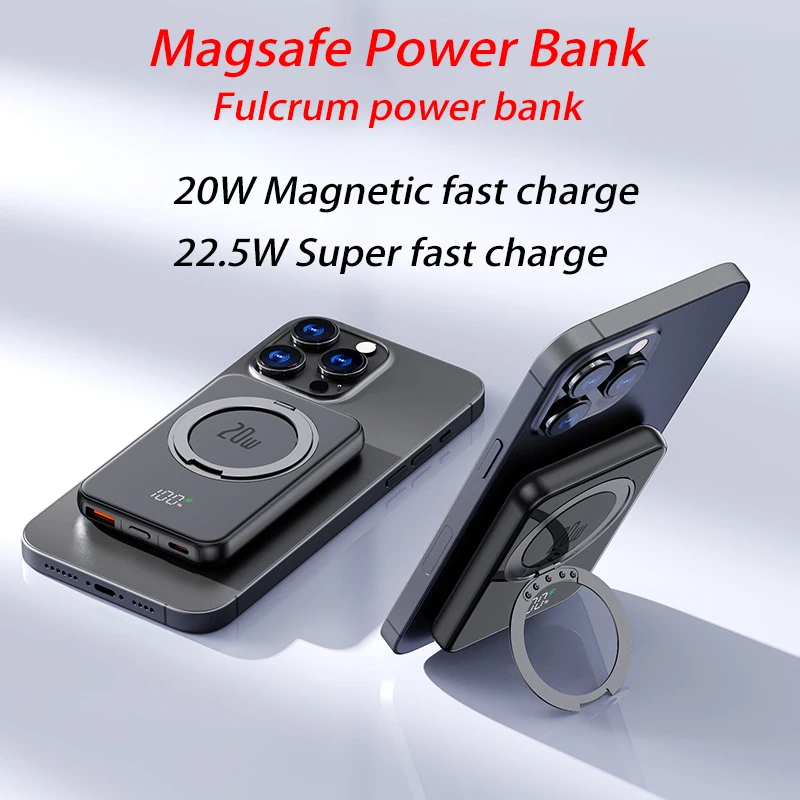 

Magsafe Mini Power Bank Магнитная Беспроводная Быстрая зарядка для iPhone 15 Xiaomi 14 22,5 Вт Супер Быстрая зарядка запасная батарея 5000 мАч