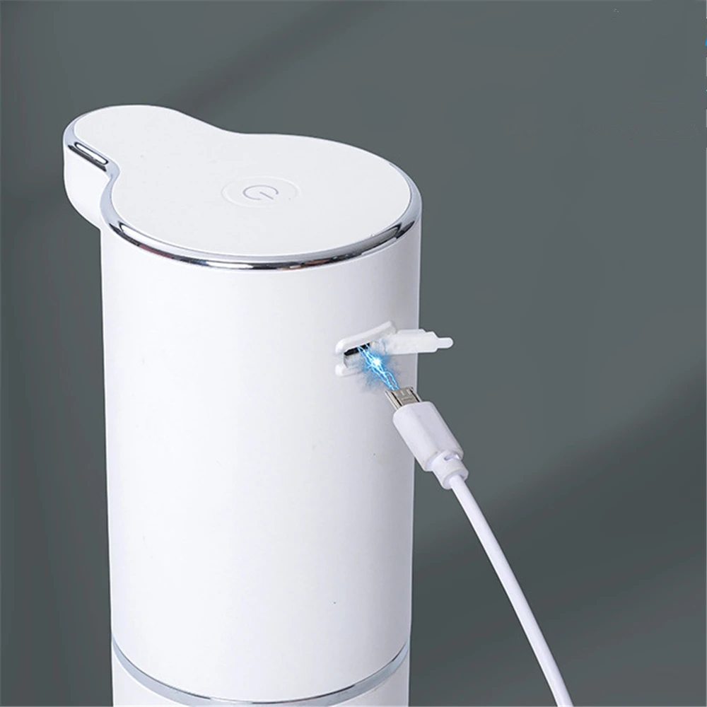 Imagem -02 - Dispensador de Sabão de Espuma Automática para Banheiro Máquina de Lavar a Mão Carregamento Usb Sensor Inteligente Distribuidor de Sabão Líquido Indução Automática