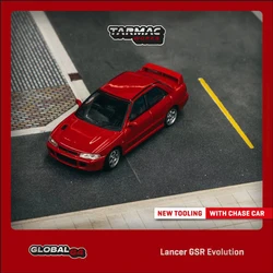 TW 1:64 Lancer GSR Evolution Red Diecast Diorama Car Model Collection Miniature Toys Tarmac Works