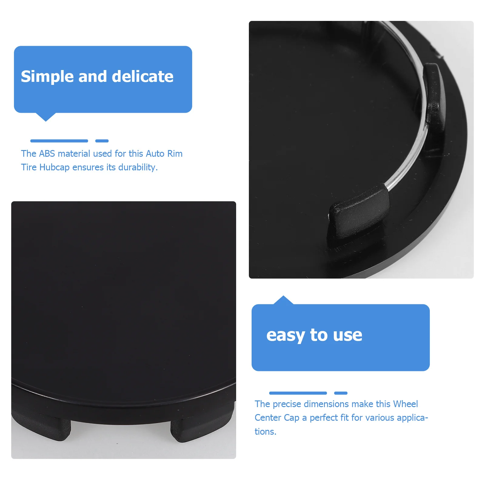 

2Pcs Car Wheel Center Cover ABS Material Durable Use Perfect Fit Various Applications Wheel Center Caps Auto Rim Tire Hubcaps