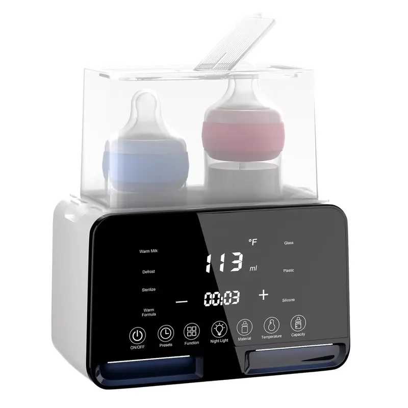 Dual Bottle Intelligent Constant Temperature Baby Milk Warmer Touch Screen 2-in-1 Milk Warmer Bottle Sterilizer