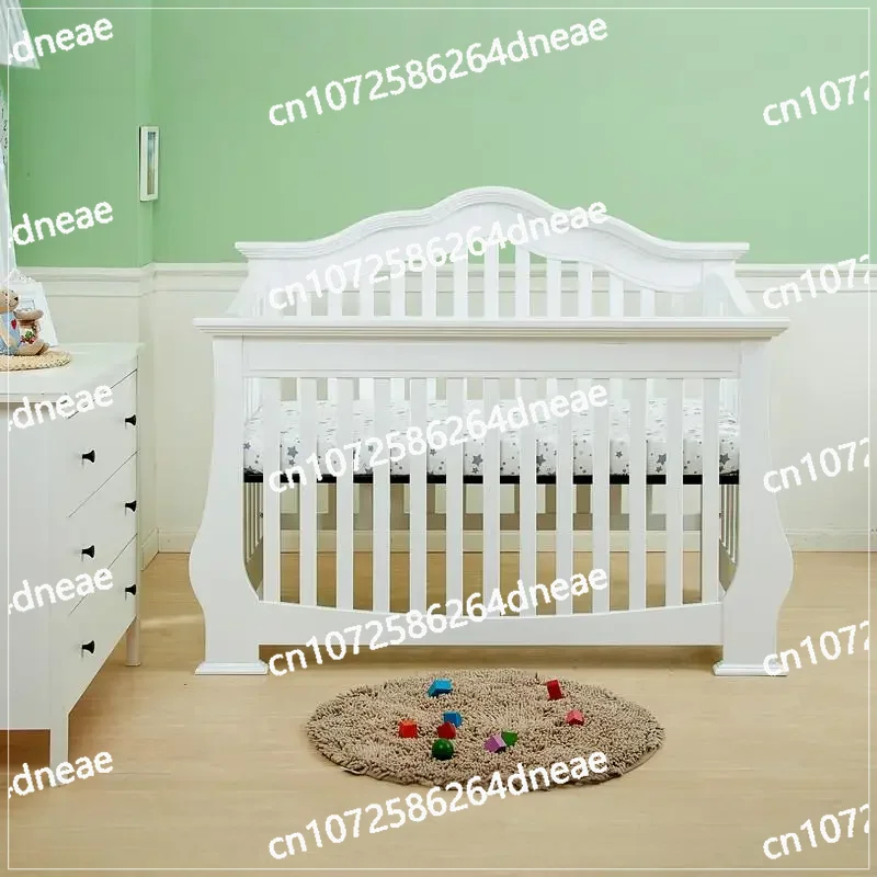 

Recommended luxury solid wood crib, newborn baby bb can be spliced, large bed, children's game bed can be adjusted in height