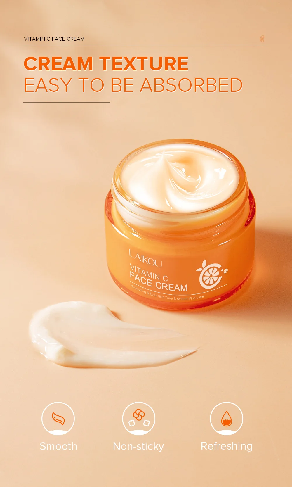 Crema individual con vitamina C, 50g, producto hidratante delicado para el cuidado de la piel