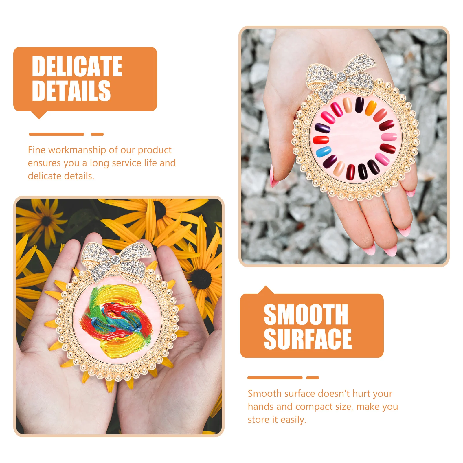 

Butterfly Bow Display Rack Diy Color Mixer Nail Pallet Pigment Holder Painting Tray Pigment Mixing Plate Color Display