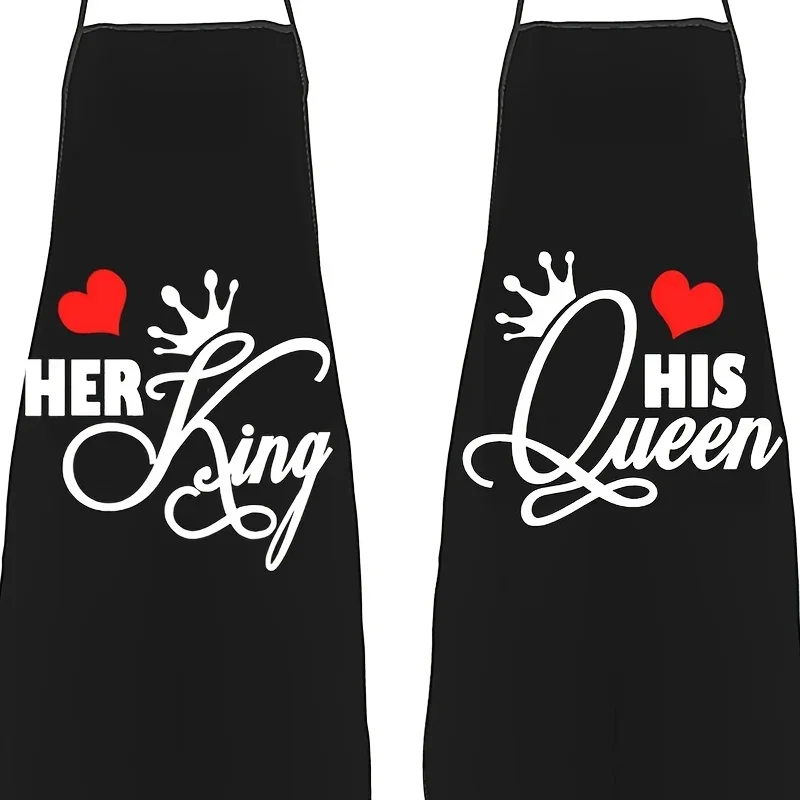 1pc Cooking Kitchen Apron,Couples Women Men Chef Gifts For Valentines Day, Home Use, Kitchen Tools, Kitchen Accessories