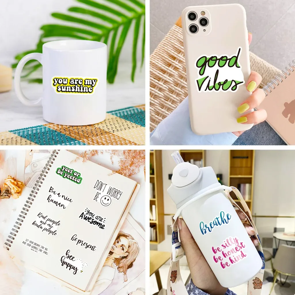 ملصقات وجه مبتسم صديقة للبيئة - شارات خالية من مادة BPA مكونة من 50 ورقة لتزيين زجاجات المياه ذات العلامات التجارية الإبداعية (متجر Anime Worlds)