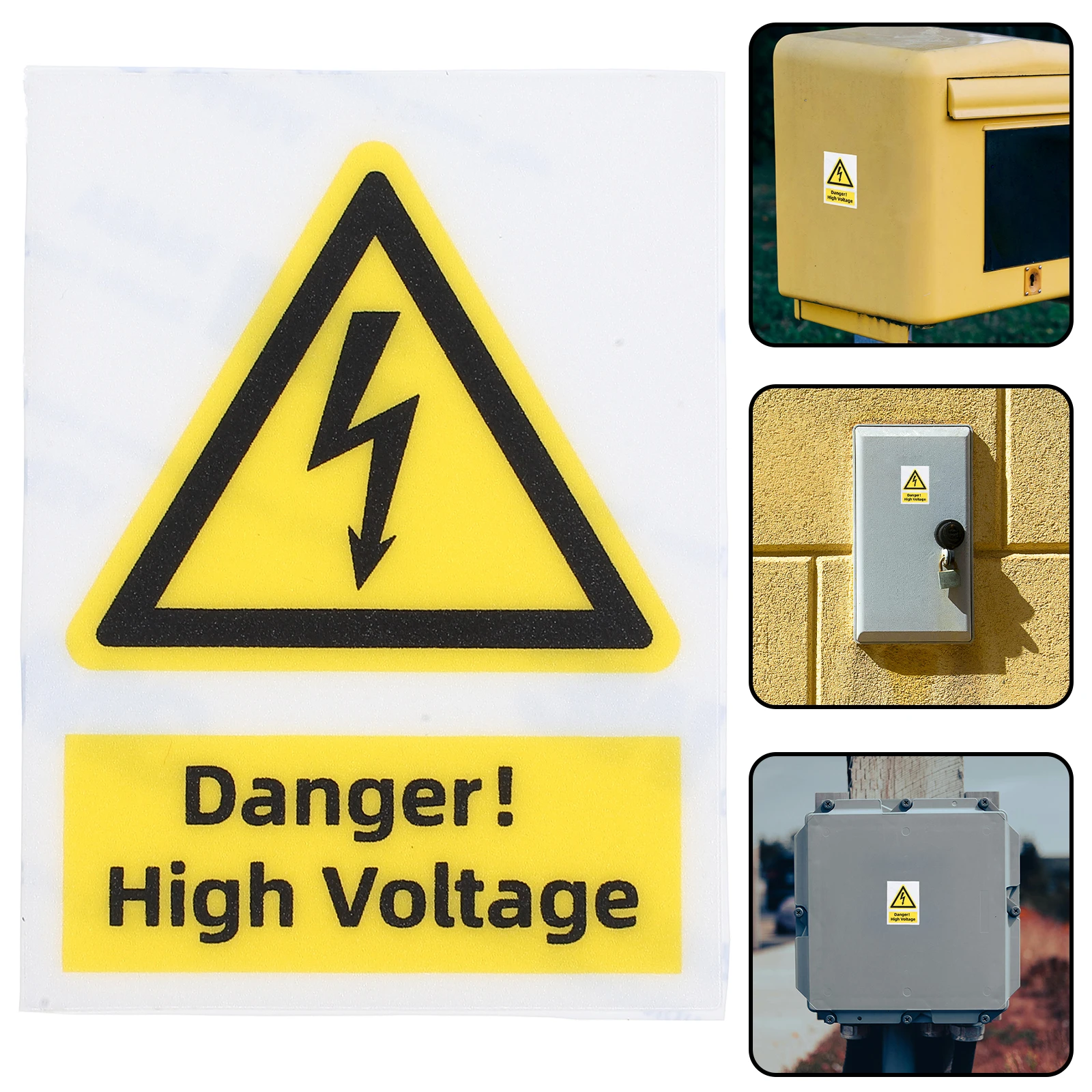 

High Voltage Warning Label Safety Electrical Labels Reflective PC Sticker Signs