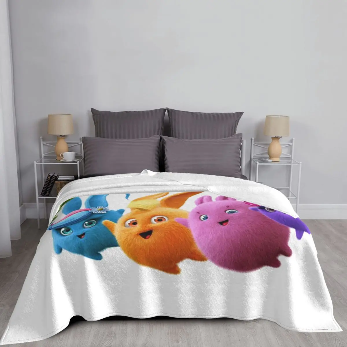 المشمس الأرانب البطانيات لينة الدافئة الفانيلا رمي بطانية المفرش للسرير غرفة المعيشة نزهة السفر أريكة المنزل