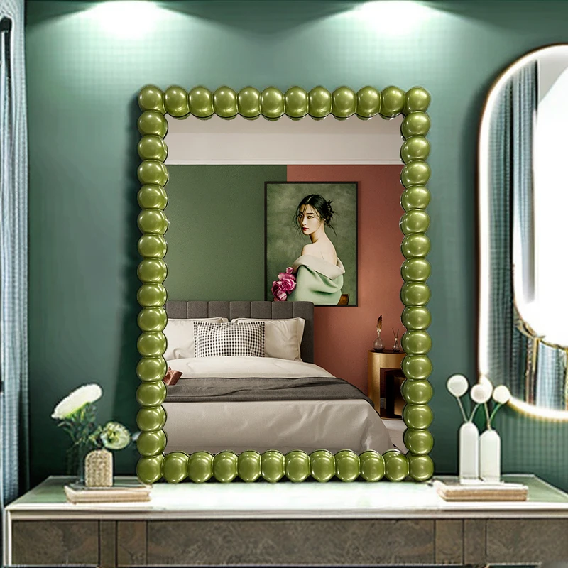 

Quality Design Mirror Frame Green Aesthetic Vanity Mirror Standing Accessories Espejos Decorativos De Pared Home Decoration