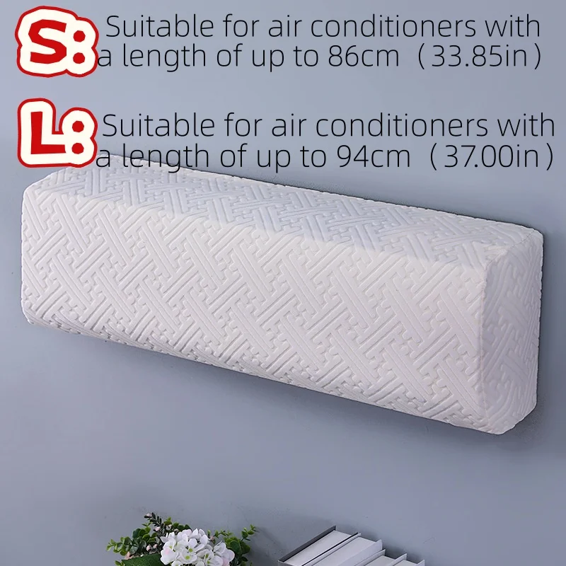 1Pc Wall Mounted Air Conditioning Cover Dustproof Elastic Fabric Fan Dust Cover Wall Air Home Decor Air Conditioner Protector