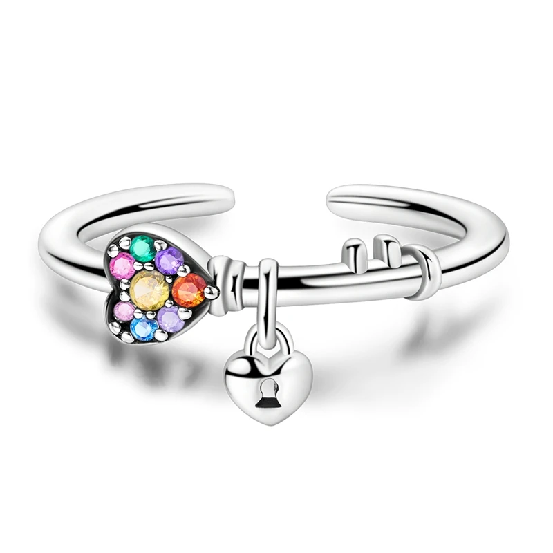 Women's 925 Silver Heart Shape Ring, Romantic Gift