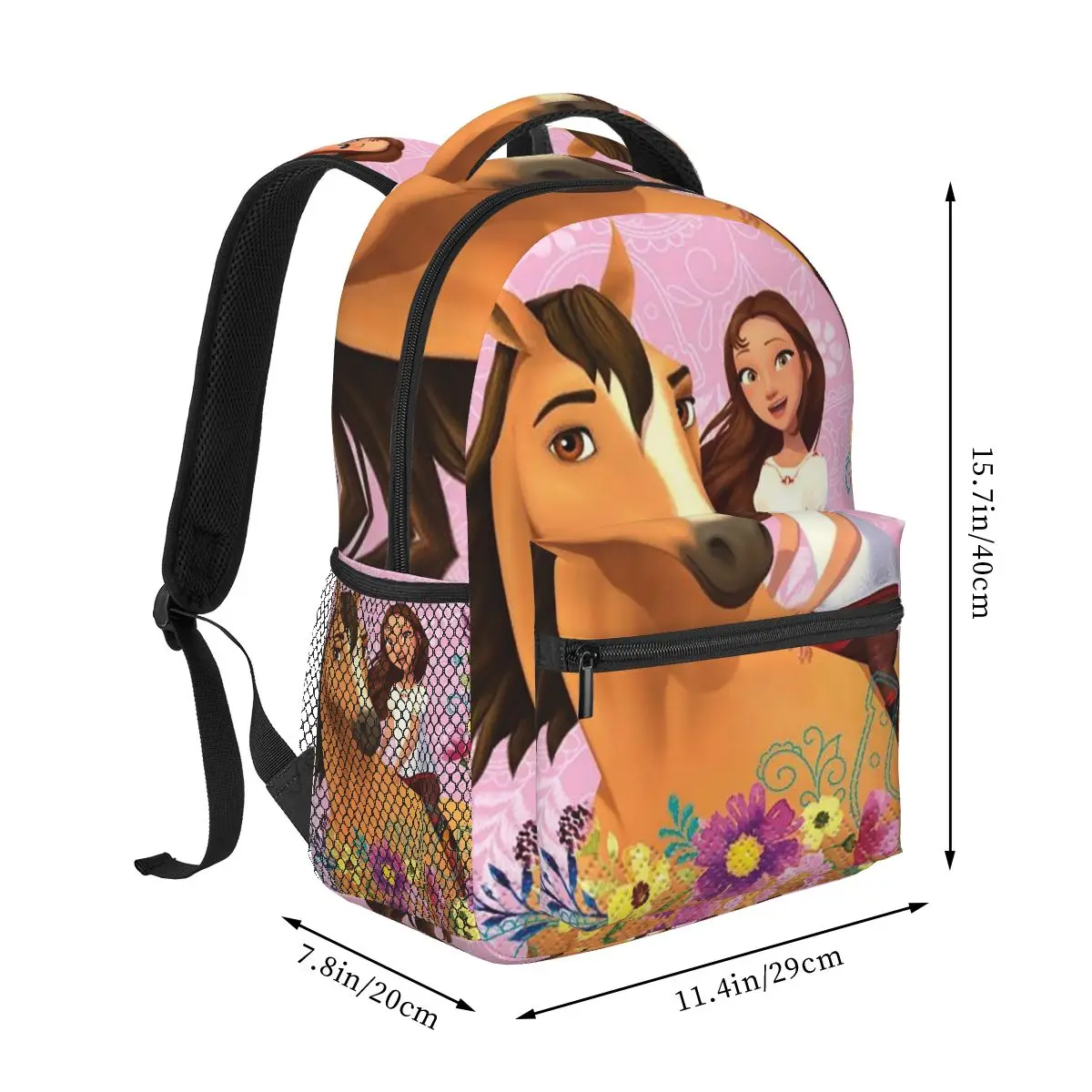 Spirit Riding Free 1 Backpack Student Boys Girls BookBag Children School Bag Laptop Shoulder Bags for Men Women