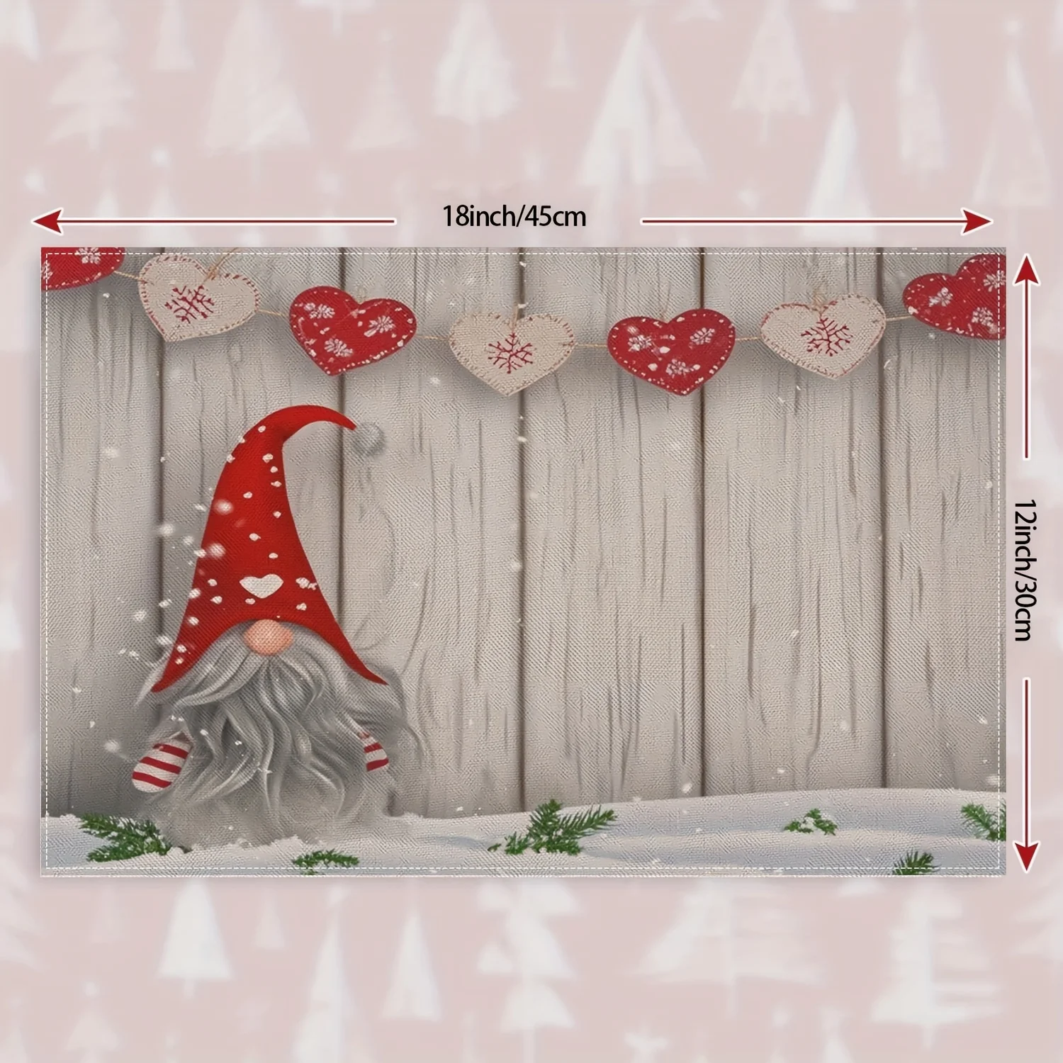 VIKAMA 4/6/8/10-teilige Weihnachts-Tischsets, Weihnachts-Zwerg-Tischsets für Esszimmer, Küche und Party-Dekoration