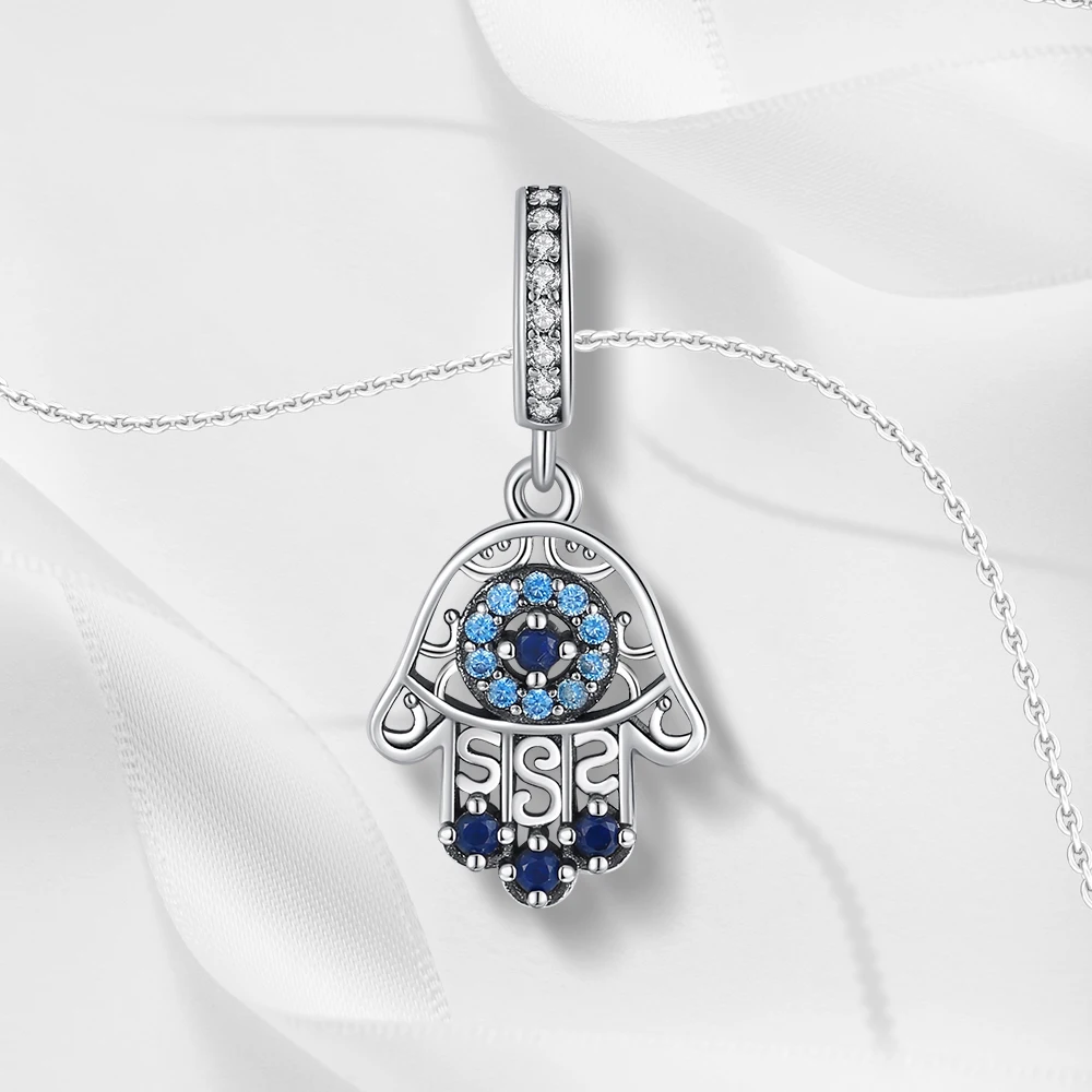 Blue Series 925 Sterling Silver Lizard Heart Robot Coffee With Flower Charms Fit DIY Bracelet Necklace Casual Party Gifts