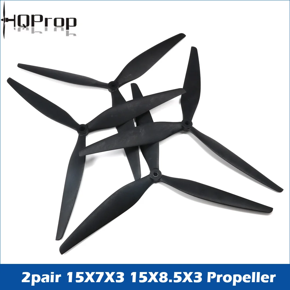 2 Paar HQProp 15X7X3 1573 15X8.5X3 1585 15 Zoll 3-Blatt-Hochleistungspropeller CW CCW für RC FPV X-Class Drone MultiRotor