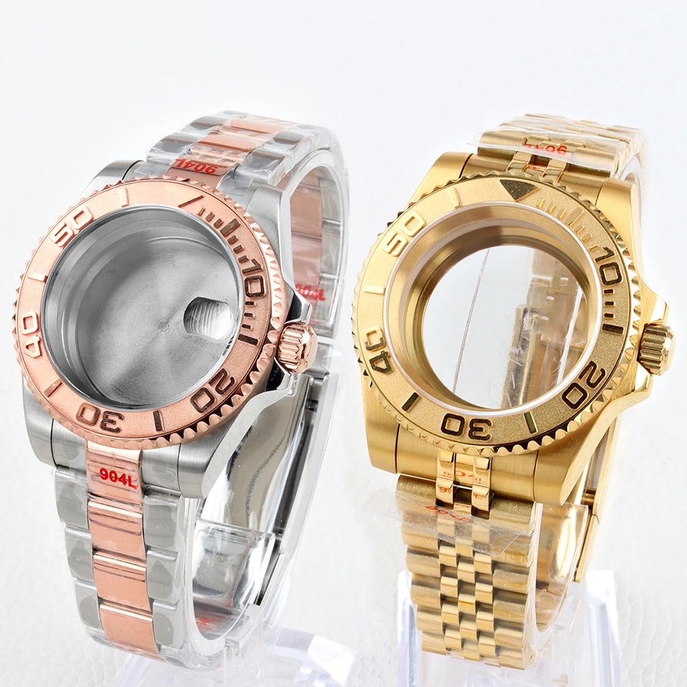 

40mm NH35 Watch Case Sapphire Glass Oyster/Jubilee Polished/Brushed Strap for Yacht-Master NH34 NH35 NH36 NH38 Movement