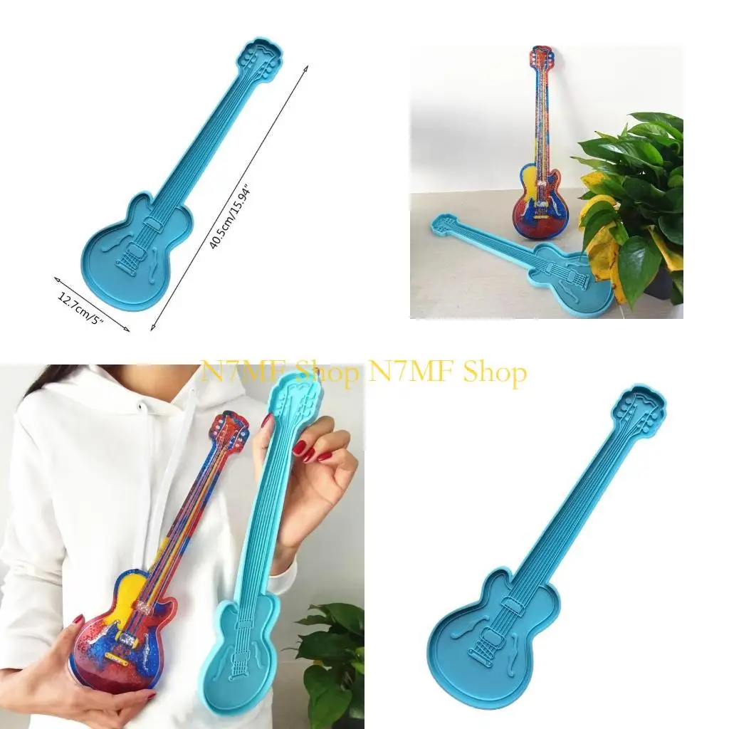 

N7MF Guitar Epoxy Resin Mold Handmade Casting Silicone Mould DIY Craft Jewelry Making