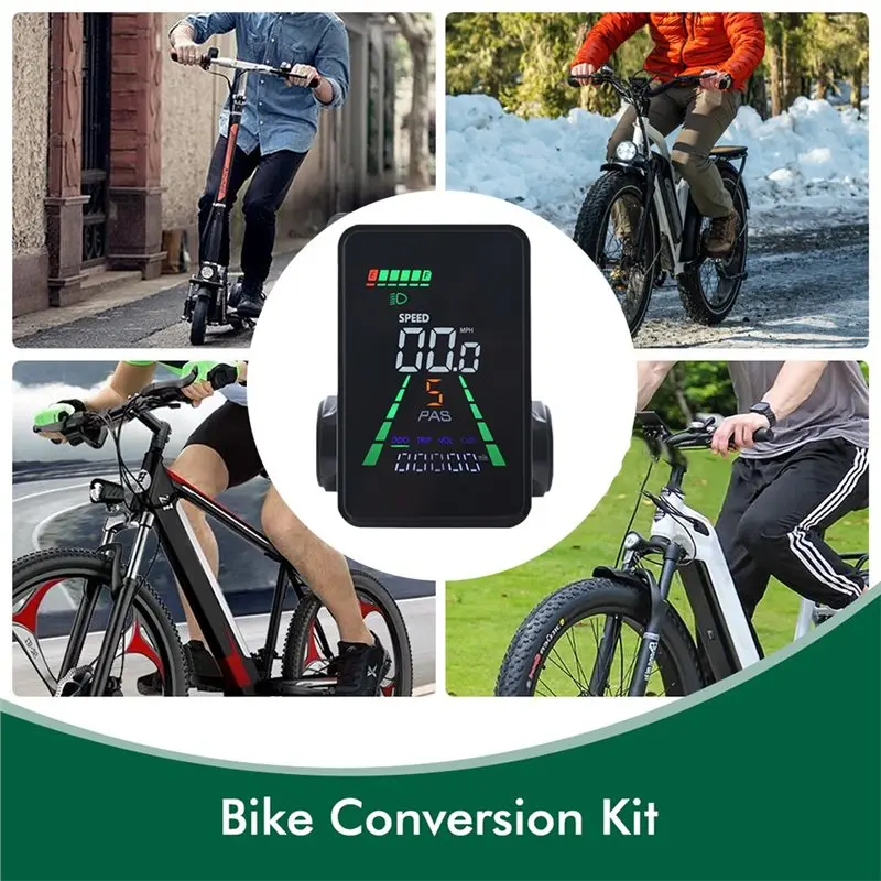 L5 Mountain E-Bike LCD Display Meter UART 24V/36V/48V/60V Type C Electric Scooter LCD Meter Speedometer 5PIN
