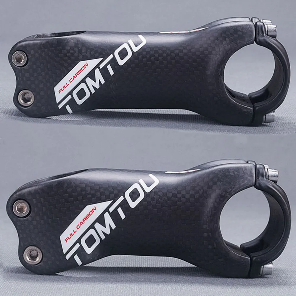 

TOMTOU Carbon Fiber Stem For Handlebar 31.8mm Bicycle Stem Bike Road / MTB Stems Angle 6 or 17 Degree 60mm - 130mm