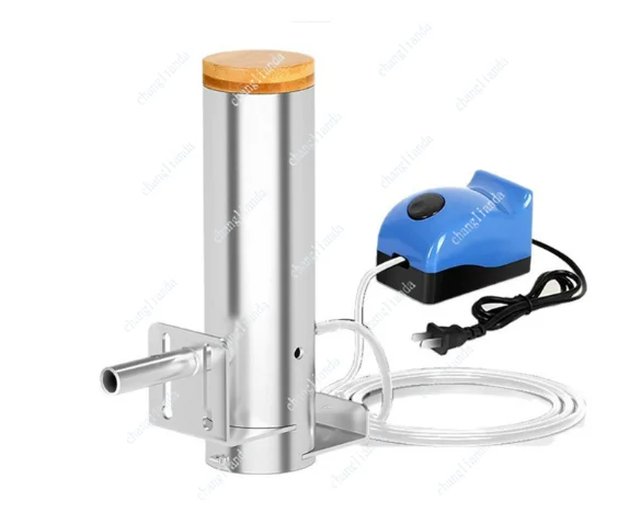 Portable Electric BBQ Smoker with Lid and Air Pump, Wood Pellets Outdoor Cold Smoke Generator