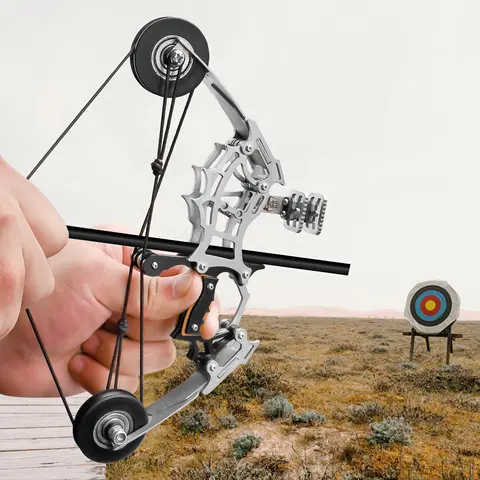 Kit de Mini arc à poulies de 10.8 pouces, ensemble de tir à l'arc avec flèches, jeu de pratique de cible, cadeau idéal pour les accessoires de pratique d'arc