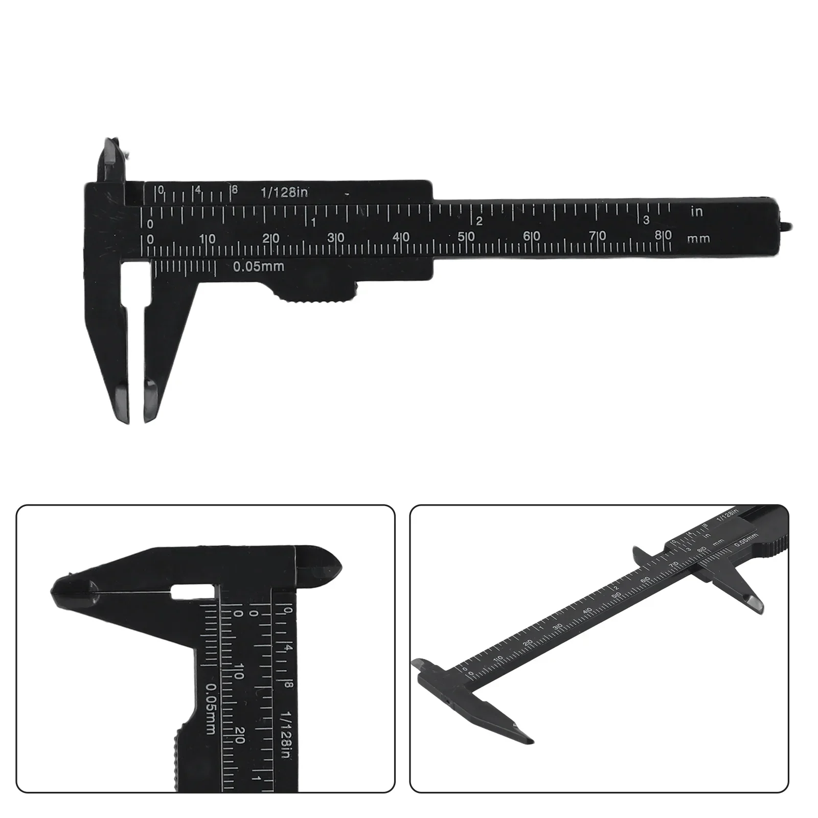 Brand New Vernier Caliper Gauge Measurement Tool Attachments Measuring Tapes Multi Function Plastic Ruler Sliding 0-80mm