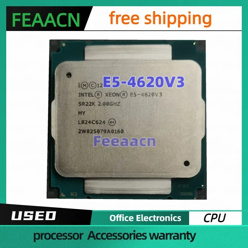 Processador central xeon E5-4620V3 2.00ghz 10 núcleos 25m LGA2011-3 E5-4620 v3 e5 4620v3