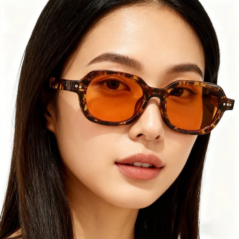 Retro Oval Frame Sun Glasses for Men And Women Fresh Color Tint Colorful Eyewear Unisex