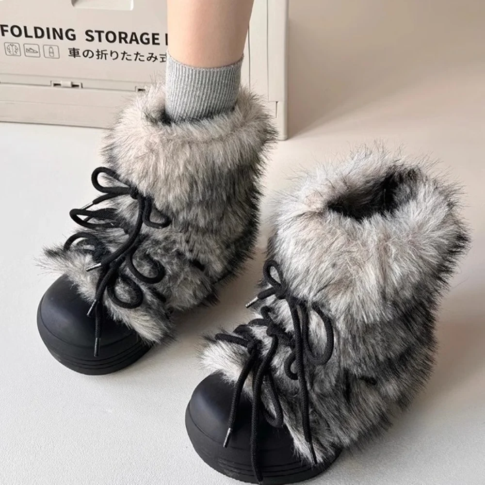 

New Popular Snow Boots For Winter 2025, Comfortable, Lightweight And Warm Shoes, Height Increasing And Plush Thick Cotton Shoes