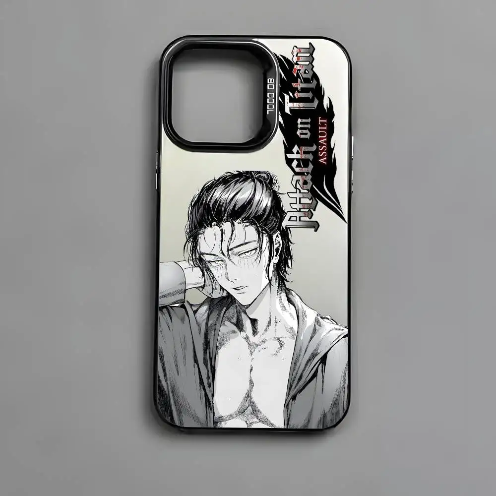 A-Attack On T-Titan Comics Cassa Del Telefono Per iPhone 17 16 15 14 13 12 11 Pro Max Air multicolore Opaco Laser Metallico Aurora Fonda