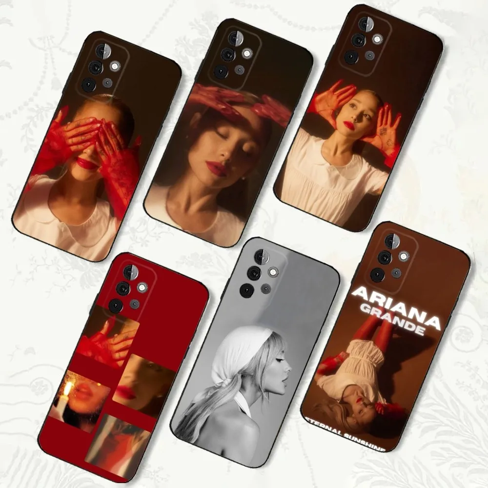 Coque de téléphone A-Ariana G-Grande pour Samsung Galaxy, coque noire souple pour A13,A21s,A22,A31,A32,A52,A53,A71,A80,A91