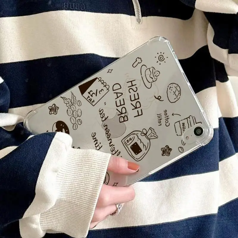 Delicious Coffee Diary Four Corner Anti Drop For iPad Pro 13 11 M5 M4 M3 M2 Air 4 3 2 1 11th A16 10 9 8 5 6 Th Mini 7 6 Case