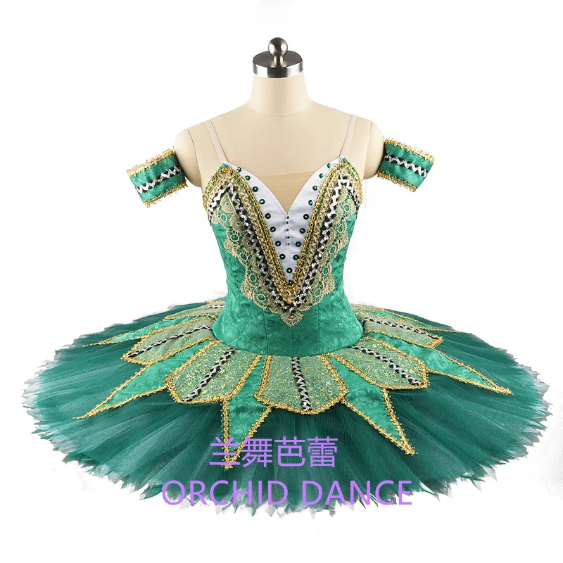 New Design Professional High Quality Women Adult Performance Wear Girls Swan Lake Emerald Green Ballet Tutu Costumes