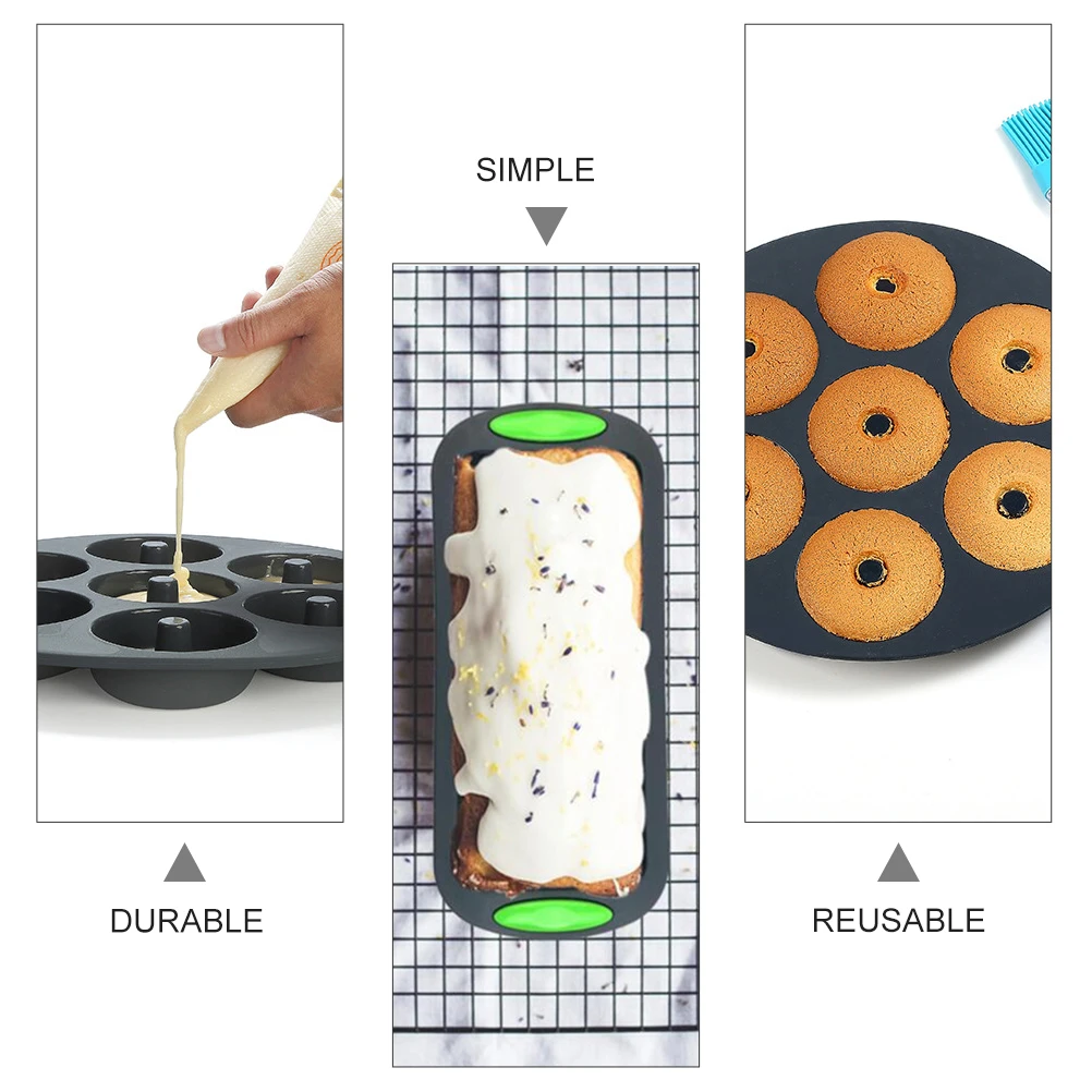

Silicone Baking Trays Oven Tool Silicone Cake Mold Round Multi Purpose Dishes Reusable Premium Cake Diy Mold Material