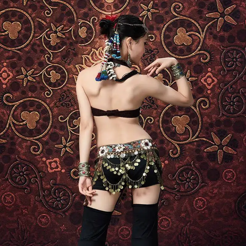 TRIBAL Princess เครื่องแต่งกาย Belly Dance เสื้อผ้าสไตล์เซ็กซี่ชุด 2023 ฤดูร้อนใหม่ Exotic Dance เครื่องแต่งกาย