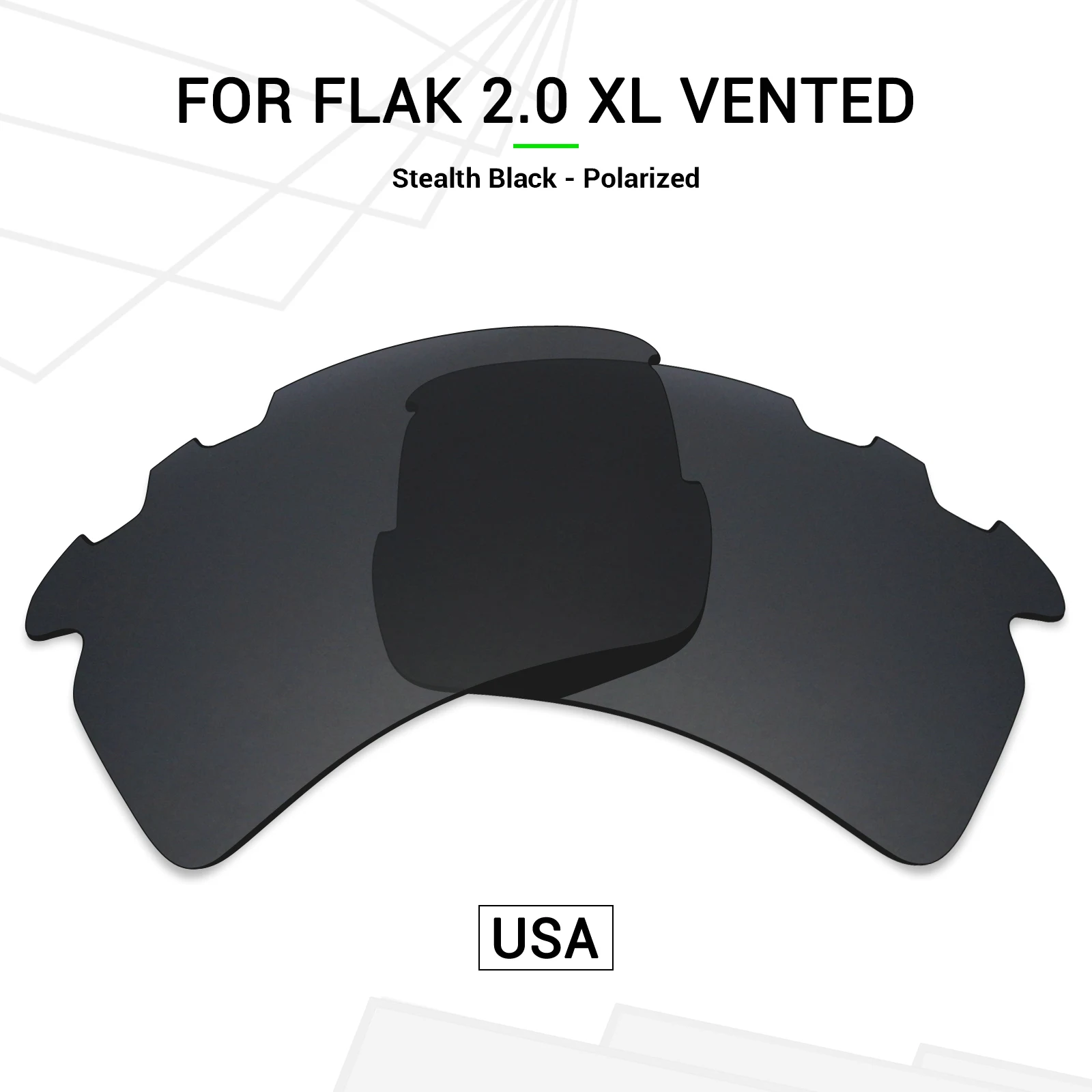 SNARK POLARIZED Replacement Lenses for Oakley Flak 2.0 XL Vented OO9188 - 59mm Sunglasses - Multiple Options