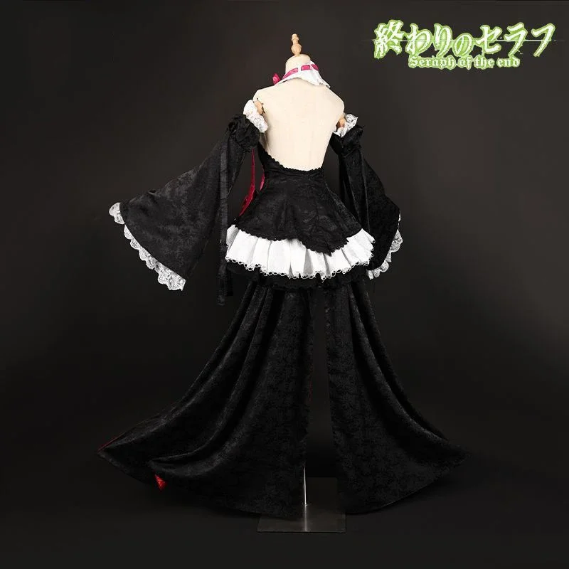 New Anime Seraph Of The End Krul Tepes Cosplay Costume Girl Dress Lolita Lace Princess Uniform Suit Masquerade Outfit Clothes