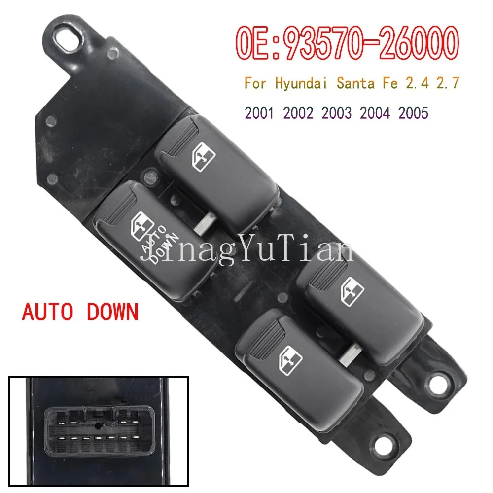 

Car Accessories for Hyundai Santa Fe 2001-2006 Front Left Electric Power Window Switch Glass Lifter Control Button Auto Parts