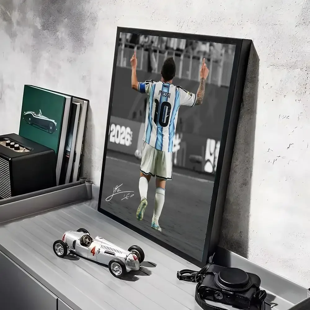 Fußballstar L-Lionel M-Messi Poster Aufkleber Wandbild Wandtattoos für Schlafzimmer Wohnzimmer Zuhause Selbstklebende Dekoration Geschenk – Detail 20