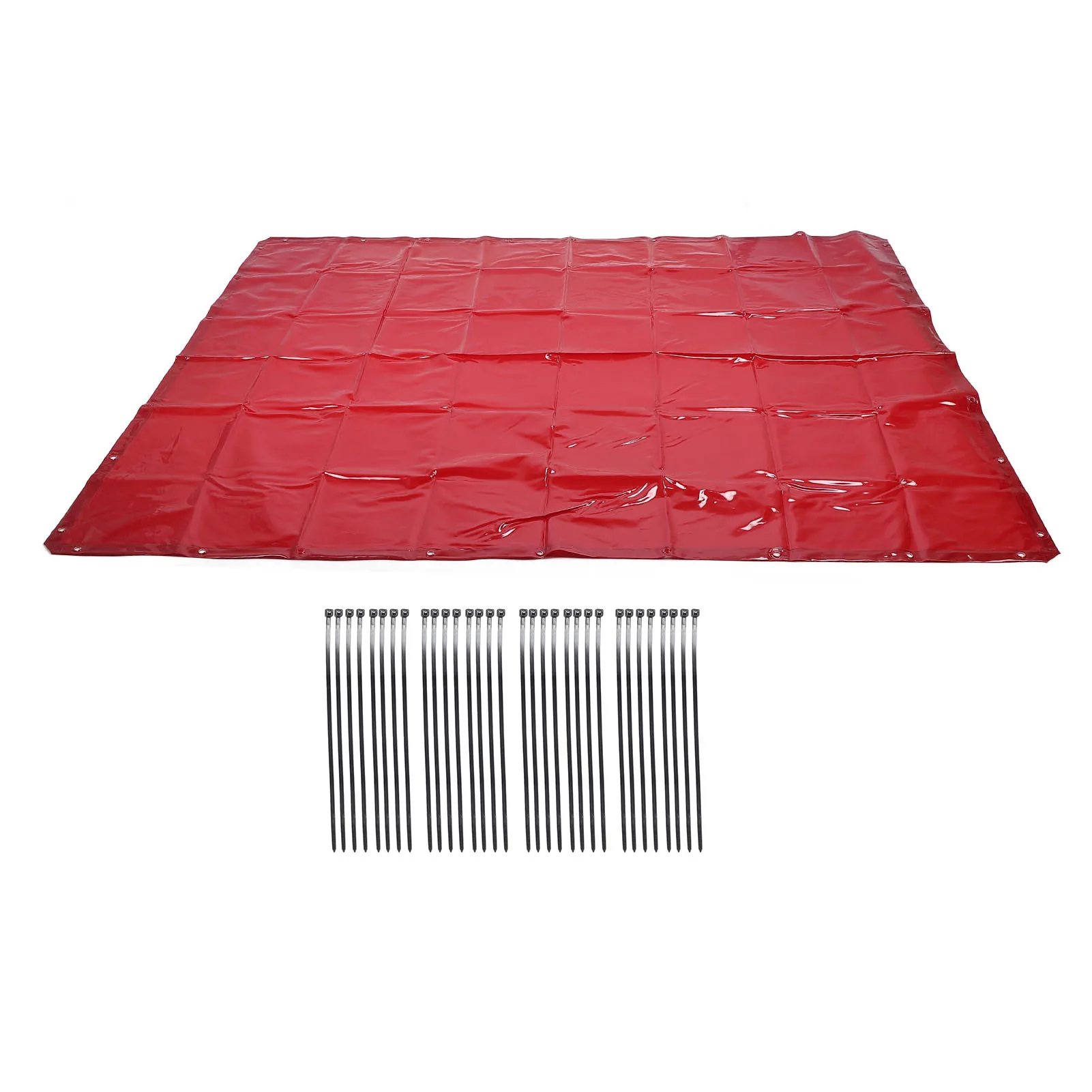 5.71x7.68FT Welding Curtain 6 Levels Guard Hanging Type Flame Retardant Welding Screen for Workshop Industrial Use Red
