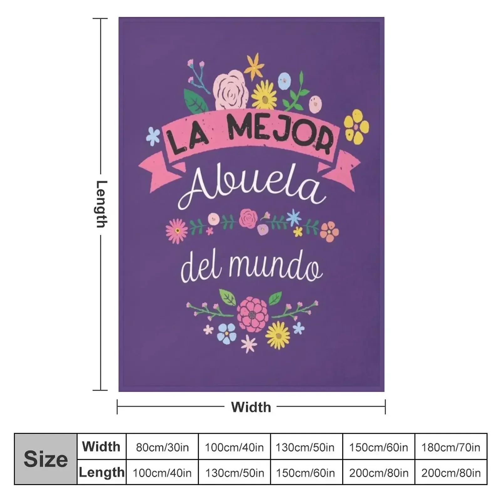 Regalo De Cumplea?os Para Abuela Throw Blanket couch cozy soft plush fuzzy picnic outdoor blanket
