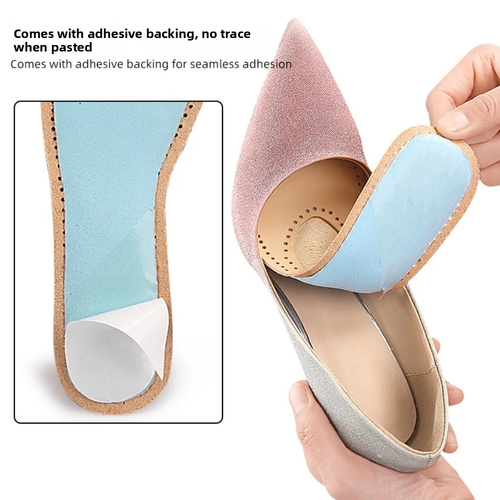 Tappetino per scarpe Sandali da donna Solette Fondo morbido antiscivolo Scarpe col tacco alto Solette Assorbimento del sudore Scarpe in pelle di vacchetta Adesivi Pad Lady