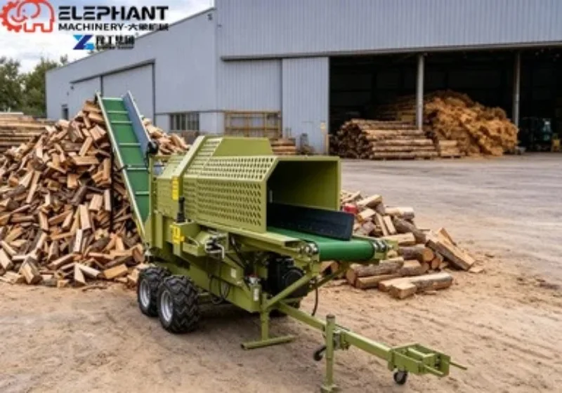 2026 New 45T Heavy Duty Hydraulic Automatic Wood Splitter Log Processing Machine CE 45 Ton High Output Firewood Processor