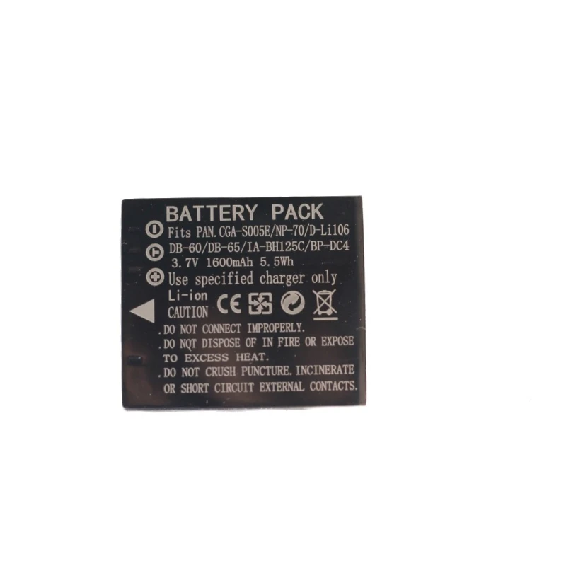 لباناسونيك DMC LX1 LX2 LX3 FX3 FX8 CGA-S005E NP-70 D-Li106 DB-60 DB-65 BP-DC4 BH125C بطارية الكاميرا الرقمية 2 قطعة