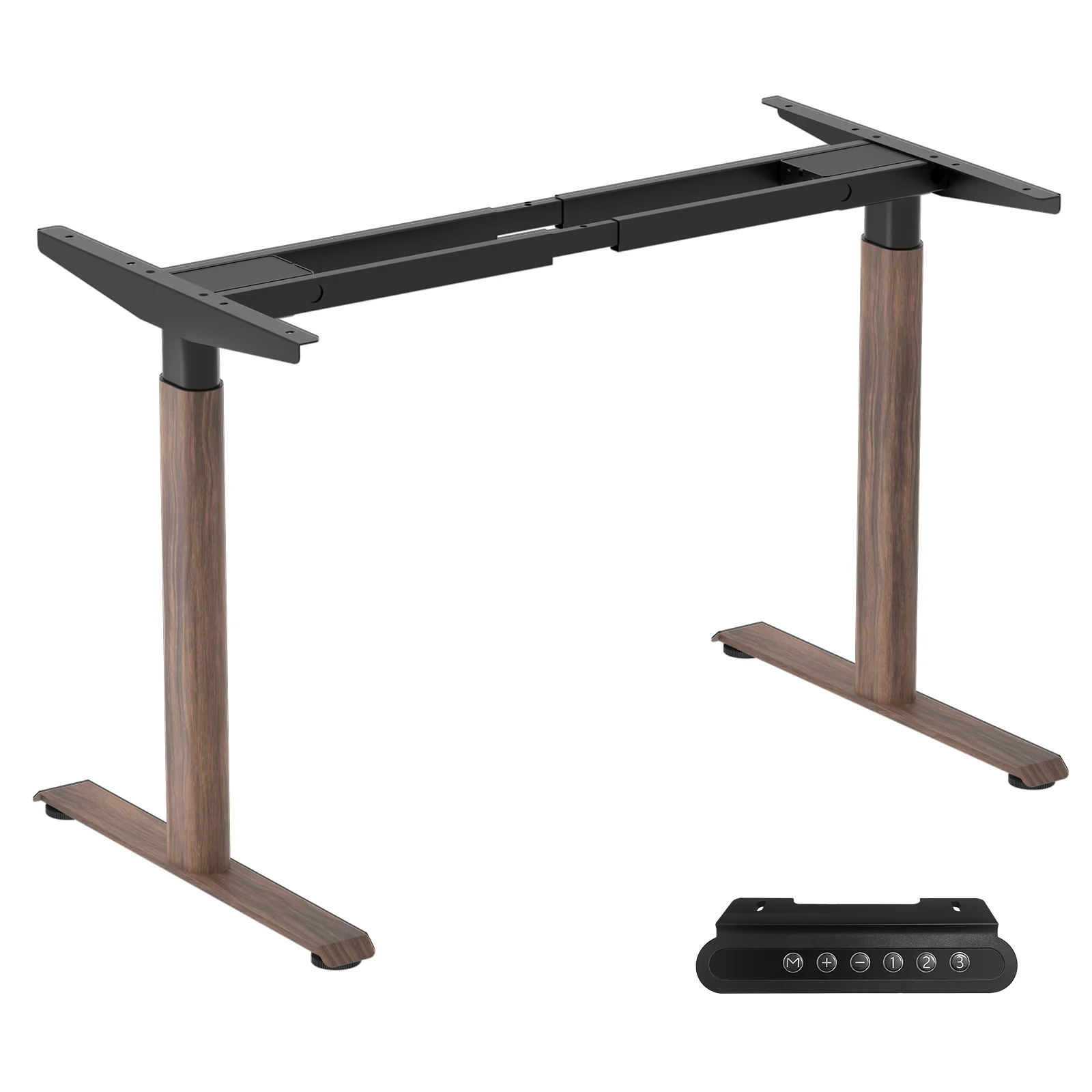 

Dual Motor Electric Height Adjustable Desk Frame with Oval Legs, Base for up to 70.8"x31.5" Table Tops,for Office Workstation