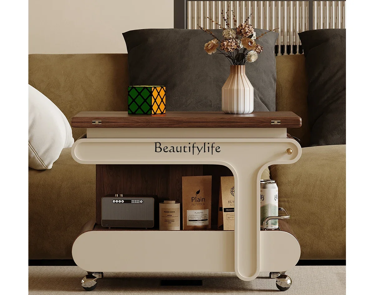 

Приставной столик FG10 в стиле французского ретро, передвижной, подъемный, многофункциональный, складной, кофейный столик-тележка