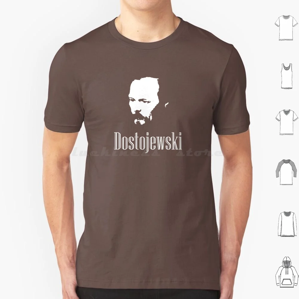 Dostoevsky T Shirt 6Xl Cotton Cool Tee Dostoevsky Book Books Literature Russian Russia 19Th Century Black And White