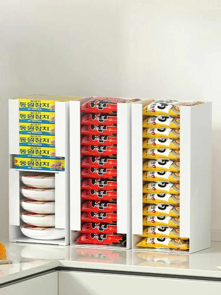 Korea Ramen schowek kuchenny Instant makaron Cup bibułka pojemniki do przechowywania maska na twarz pudełko wielofunkcyjny Organizer na blat — zdjęcie 2