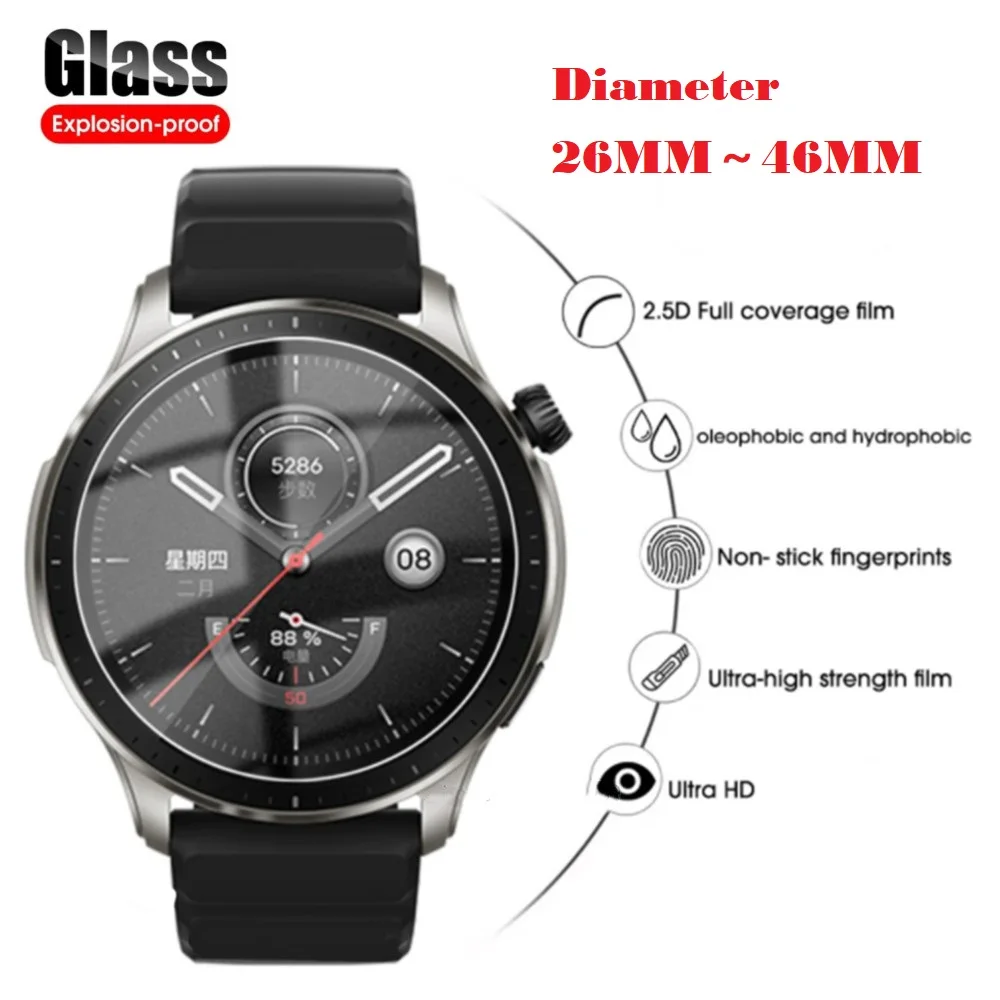 2pcs Smart Watch Glass Screen Protector Glass for Watch 39MM 38MM 37MM 36MM 35MM 34MM 33MM 40MM 41MM 42MM 44MM 26MM-46MM Watch