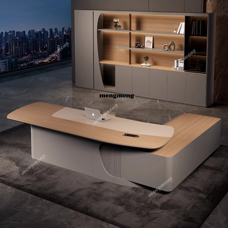 

E0 level designer minimalist light luxury high-end boss desk manager large desk office furniture